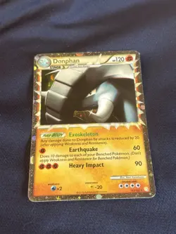 Donphan (Prime) 107/123 Heartgold & Soulsilver Holo Pokemon card played - Image 1