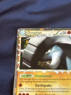 Donphan (Prime) 107/123 Heartgold & Soulsilver Holo Pokemon card played - Image 3
