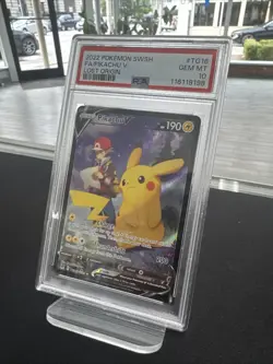 2022 Pokemon SWSH Lost Origin Pikachu V Trainer Gallery #TG16/TG30 PSA 10 - Image 1