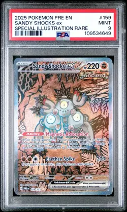 2025 Pokemon Sandy Shocks ex Special Illustration Rare #159 Psa 9 Mint - Image 1