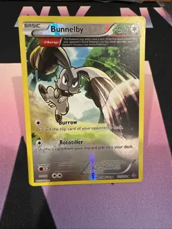 Pokemon TCG Bunnelby 121/160 Primal Clash Full Art Reverse Holo 2015 LP - Image 1