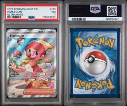 2025 Pokemon WHT Harlequin #163 White Flare Ultra Rare Full Art PSA 7 NM - Image 3