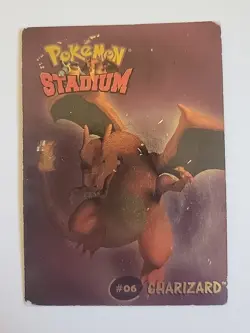 DAMAGED POKEMON CHARIZARD 2000 DANONE STADIUM FOIL - Image 1