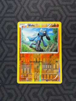 Fates Collide 2016 Pokemon TCG Riolu 46/124, Reverse Holo - Image 1