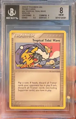 Tropical Tidal Wave #036 BGS 8 - 2006 Pokemon World Championship Worlds - Image 1