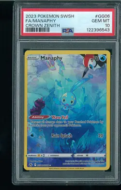 PSA 10 Manaphy - GG06/GG70 - Crown Zenith - Galarian Gallery Graded Pokemon - Image 1