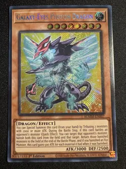 Yu-Gi-Oh! TCG Galaxy-Eyes Photon Dragon Chibi Secret Rare BLMM-EN007 Near Mint - Image 1