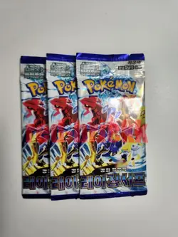 Pokemon Card Raging Surf sv3a NEW SEALED Korean Booster Pack (Paradox Rift).+3. - Image 1