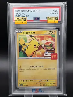 PSA 10 Pikachu 2025 McDonald's Promo 020/M-P Japanese Pokemon Card Gem Mint - Image 1