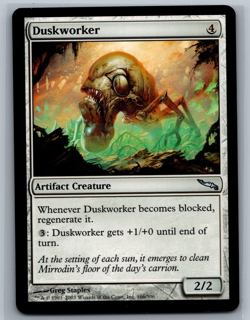 Magic The Gathering Mirrodin Duskworker #166/306 MTG TCG CCG - Image 1