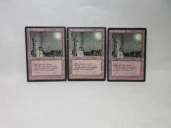 EBON STRONGHOLD X3 MAGIC THE GATHERING FALLEN EMPIRES 1994 VTG MTG CARD #429 - Image 2