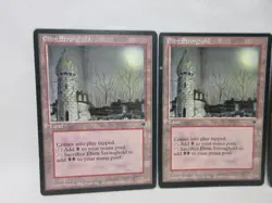 EBON STRONGHOLD X3 MAGIC THE GATHERING FALLEN EMPIRES 1994 VTG MTG CARD #429 - Image 3