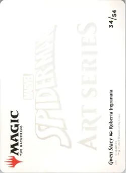 Gwen Stacy Art Card (34/54) (Gold-Stamped) - MTG Spiderman NM - Image 2