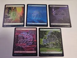 MTG - FOIL Full Art Land Set - Marvel's Spiderman - Image 2