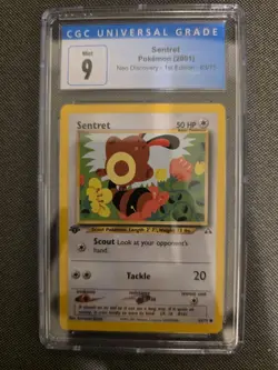 🔥 SENTRET POKEMON NEO GENESIS 1ST EDITION #71 2000 | CGC 9 MINT - Image 1