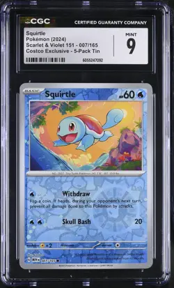 CGC 9 SET - BULBASAUR CHARMANDER SQUIRTLE PIKACHU - POKEMON 151 COSMO ENGLISH - Image 4