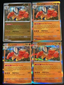 Pokemon TCG Playset - 4x Hariyama 073/132 (1x Reverse Holo, 3x Regular Holo) NM - Image 1