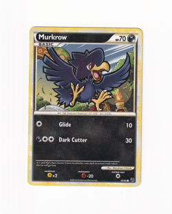Murkrow 59/90 HGSS Undaunted 2010 Regular Non Holo Pokemon Moderately Played MP - Image 1