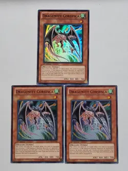 3 x YuGiOh TCG Dragunity Corsesca HA04-EN044 1st Edition Super Rare LP - Image 1