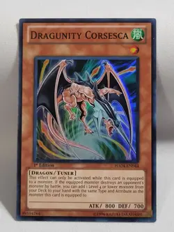 3 x YuGiOh TCG Dragunity Corsesca HA04-EN044 1st Edition Super Rare LP - Image 3