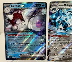 Destined Rivals Cetitan ex Steven's Metagross ex Dondozo ex Pokemon Cards - Image 2