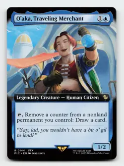 O'aka, Traveling Merchant (Extended Art) FINAL FANTASY Magic The Gathering Card - Image 1