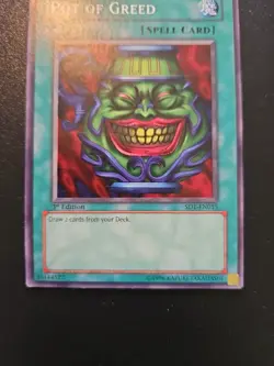Yu-Gi-Oh Pot of Greed 1st Edition SD1-EN015 Spell Card Ungraded #1 - Image 2