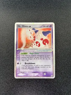 Mr. Mime ex 111/112 Holo Rare EX FireRed & LeafGreen 2004 Pokemon Card Played - Image 1