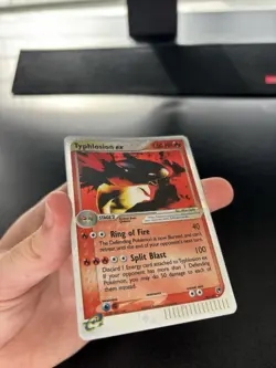 Typhlosion ex 99/100 Holo Rare EX Sandstorm 2003 Pokemon Card Played - Image 2