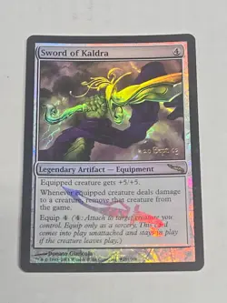 Magic the Gathering MTG Sword of Kaldra Artifact Mirrodin Promo Foil - Image 1