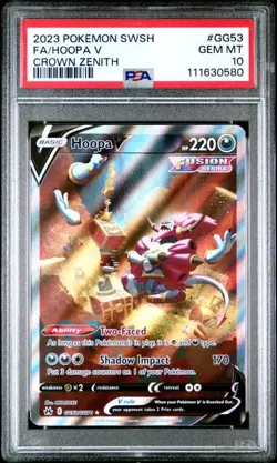 Hoopa V GG53/GG70 Crown Zenith: Galarian Gallery Ultra Rare Pokemon PSA 10 - Image 1