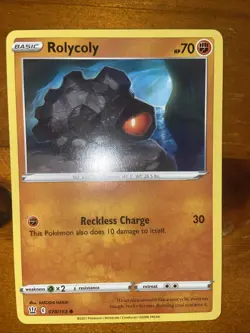 Pokemon TCG Rolycoly Card Sword & Shield Battle Styles 078/163 NM 2021 - Image 1