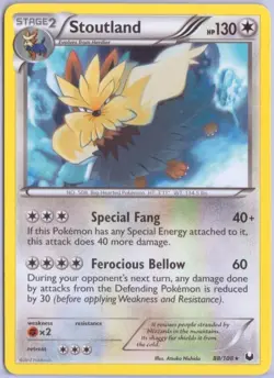 Stoutland - 88/108 - Rare - Black & White 5: Dark Explorers - Pokemon - Image 1