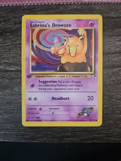 POKEMON TCG SABRINA’S DROWZEE 92/132 GYM HERO 1ST EDITION COMMON!! - Image 1