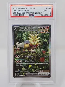 2024 Pokemon Temporal Forces Gouging Fire ex SIR PSA 10 - Image 1