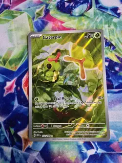 Pokemon TCG Scarlet & Violet 151 Caterpie 172/165 Holo Illustration Rare M/NM - Image 1