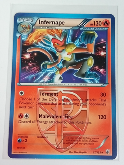 Infernape 17/135 Plasma Storm Rare Pokemon Card 2012 - Image 1