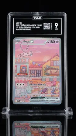 Pokemon 2023 SVP EN-SV Black Star Promo Card 151 UPC-Mew EX 053-TAG 9 - Image 1