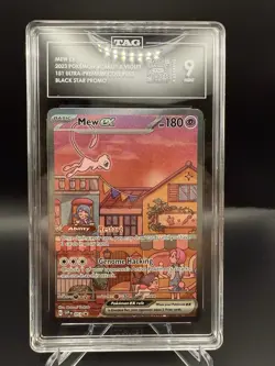 Pokemon 2023 SVP EN-SV Black Star Promo Card 151 UPC-Mew EX 053-TAG 9 - Image 3