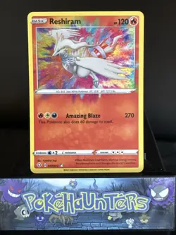 Pokemon Card Reshiram 017/072 Shining Fates Amazing Rare Holo Near Mint - Image 1