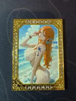 Beach Nami Diamond Card Metal Beautiful Waifu Doujin Case Prize One Piece - Image 1