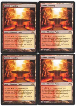 Magic MTG Gatecrash PLAYSET 4x Sacred Foundry x4 NEAR MINT NM - Image 1