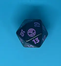Magic The Gathering Spiderman Pre Release D20 Dice Purple - Image 1