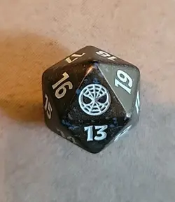Magic The Gathering Spiderman Pre Release D20 Die (Blue) - Image 1