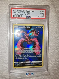 2019-2023 Pokemon SWSH Black Star Promos Galarian Moltres #SWSH284 PSA 9 - Image 1