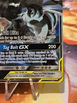 Pokemon TCG Pikachu & Zekrom GX Sun Moon Team Up SM168 Holo Promo Near Mint - Image 5