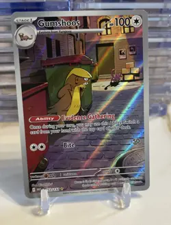 Gumshoos 153/132 Full Art Holo Illustration Rare Mega Evolution Pokemon 2025 - Image 1
