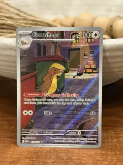 Gumshoos 153/132 Mega Evolution Holo Illustration Rare Near Mint English Pokemon - Image 1
