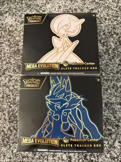 Pokemon Center Mega Evolution Gardevoir & Lucario ETB Elite Trainer Box Set Of 2 - Image 1