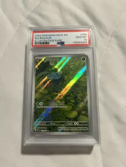 2023 Pokemon MEW EN Bulbasaur Illustration Rare #166 PSA 10 GEM MINT - Image 1